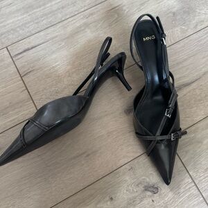 Mango (MNG) Pointy Toe Heels with strappy buckle design